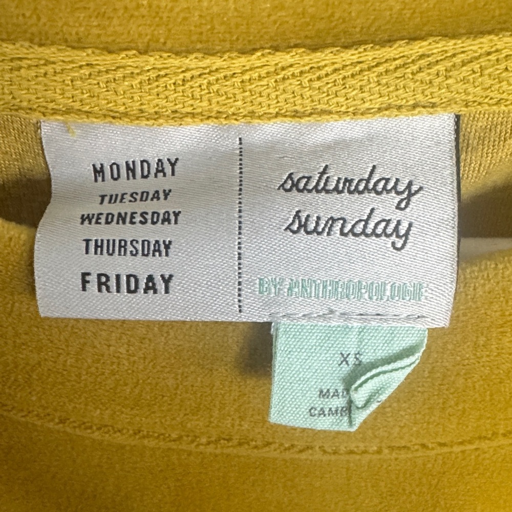 Anthropologie Golden Mustard Women's Crew Neck Sweater - Picture 2 of 4